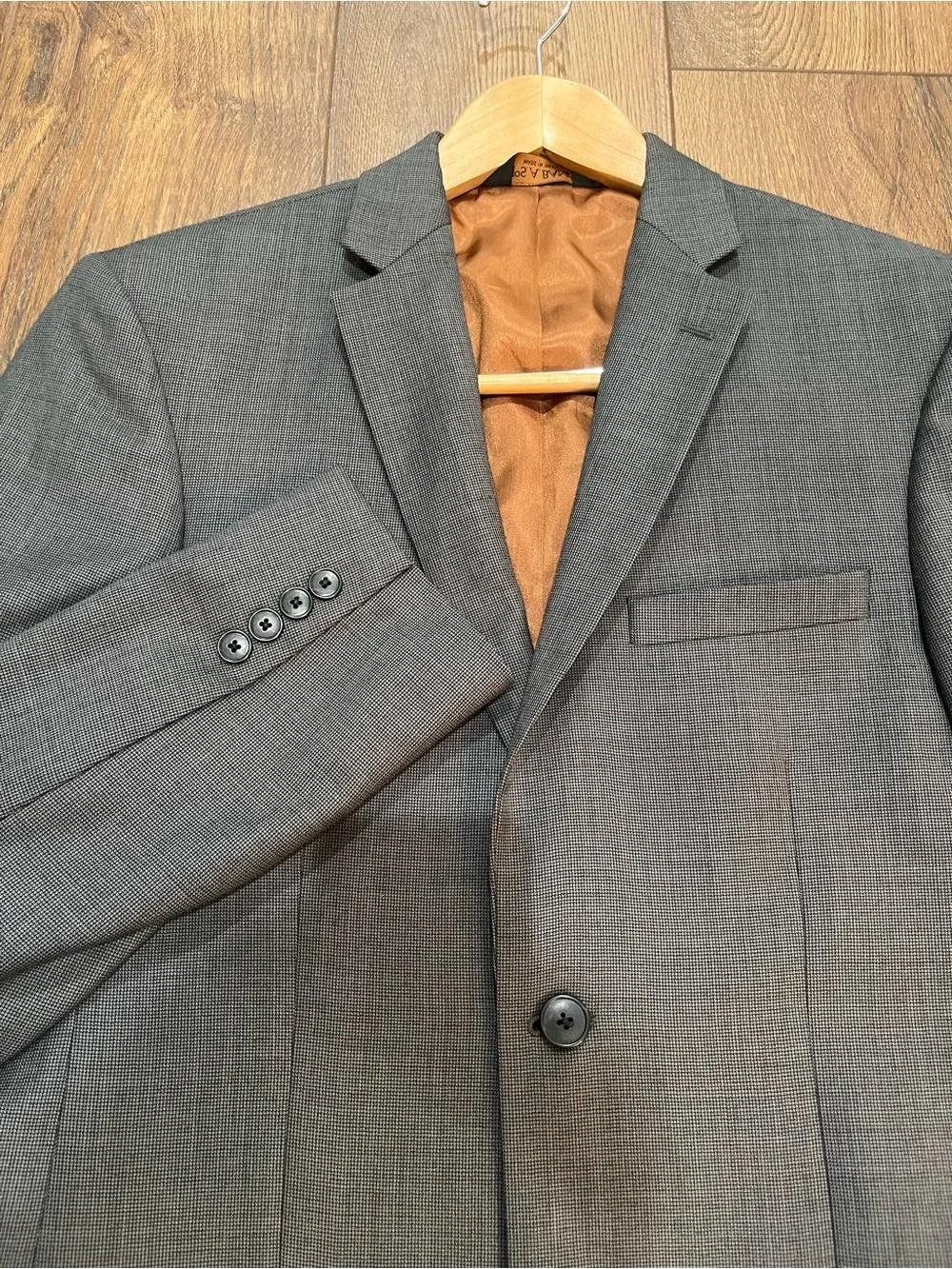 Jos.‎ A. Bank Joseph Mens 36R Gray Slim Fit Wool Suit Jacket Blazer Sport Coat